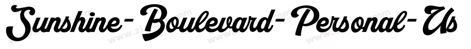 Sunshine-Boulevard-Personal-Use字体转换
