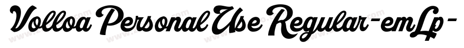 VolloaPersonalUseRegular-emLp字体转换