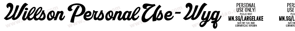 WillsonPersonalUse-Wyq89字体转换