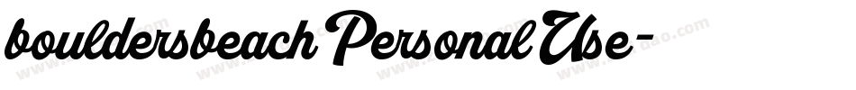bouldersbeachPersonalUse字体转换
