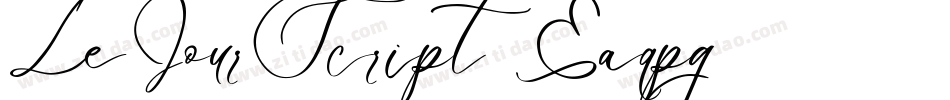 LeJourScript-Eaqpg字体转换