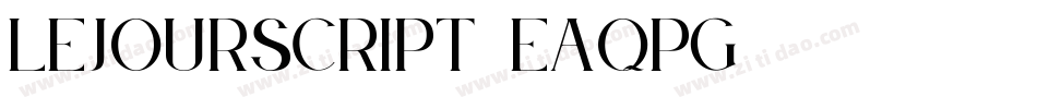 LeJourScript-Eaqpg字体转换