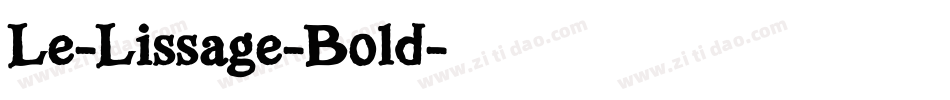 Le-Lissage-Bold字体转换