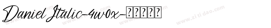DanielItalic-4w0x字体转换