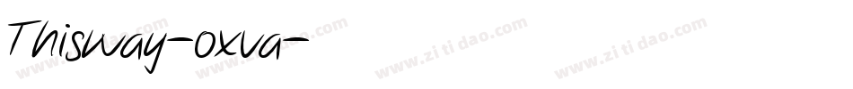 Thisway-oxva字体转换