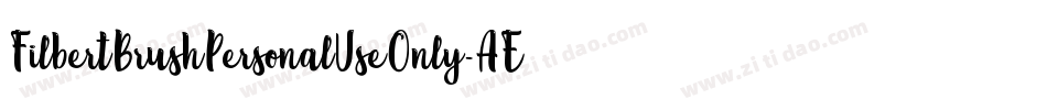 FilbertBrushPersonalUseOnly-AEX6字体转换