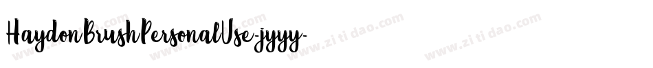 HaydonBrushPersonalUse-jyyy字体转换