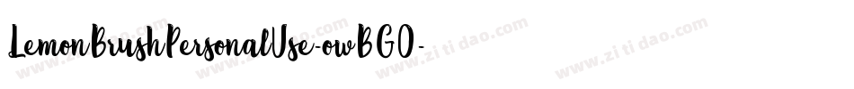 LemonBrushPersonalUse-owBG0字体转换