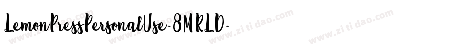 LemonPressPersonalUse-8MRLD字体转换