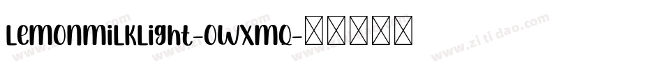 LemonMilkLight-owxMq字体转换