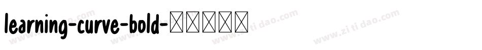 learning-curve-bold字体转换