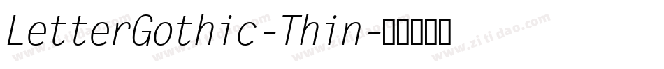 LetterGothic-Thin字体转换