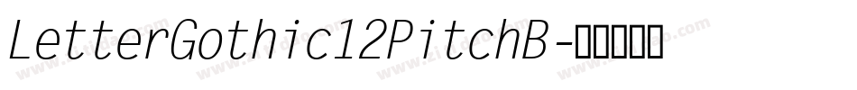LetterGothic12PitchB字体转换