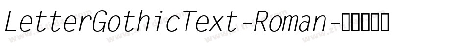 LetterGothicText-Roman字体转换