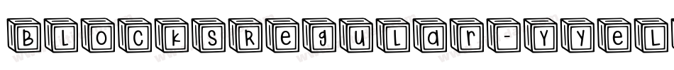 BlocksRegular-YyeL字体转换