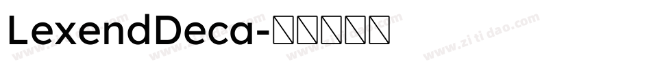 LexendDeca字体转换