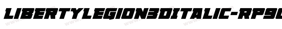 LibertyLegion3DItalic-Rp9OW字体转换