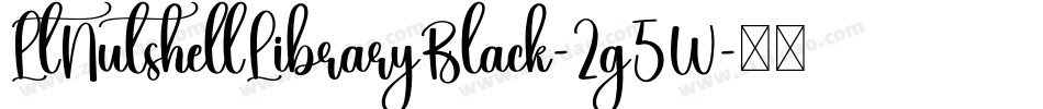 LtNutshellLibraryBlack-2g5W字体转换