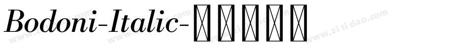 Bodoni-Italic字体转换