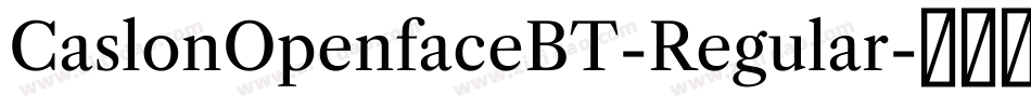 CaslonOpenfaceBT-Regular字体转换