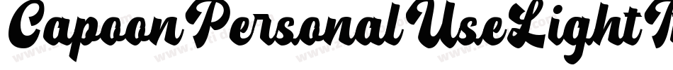 CapoonPersonalUseLightItalic-vLOA字体转换
