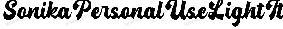 SonikaPersonalUseLightItalic-j80y字体转换