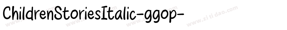 ChildrenStoriesItalic-ggop字体转换