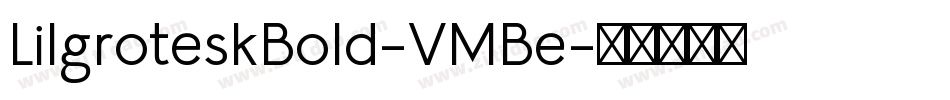 LilgroteskBold-VMBe字体转换