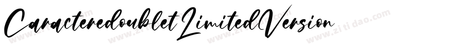 CaracteredoubletLimitedVersion-8j20字体转换