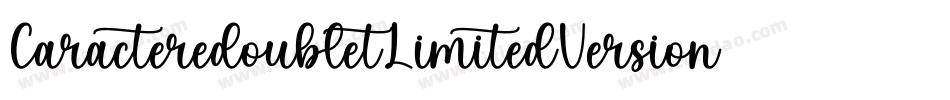 CaracteredoubletLimitedVersion-8j20字体转换