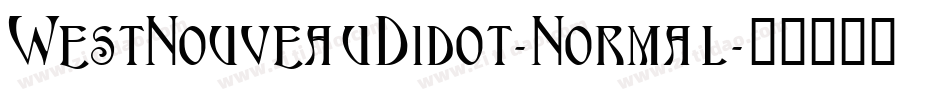WestNouveauDidot-Normal字体转换