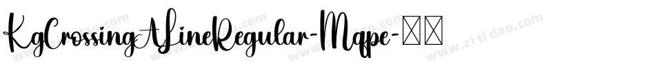 KgCrossingALineRegular-Mqpe字体转换