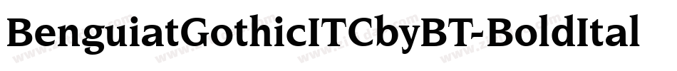BenguiatGothicITCbyBT-BoldItal字体转换