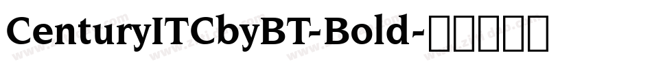 CenturyITCbyBT-Bold字体转换