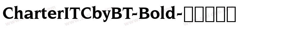 CharterITCbyBT-Bold字体转换