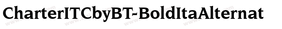 CharterITCbyBT-BoldItaAlternate字体转换