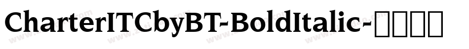 CharterITCbyBT-BoldItalic字体转换