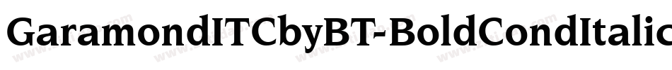 GaramondITCbyBT-BoldCondItalic字体转换