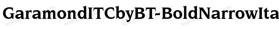 GaramondITCbyBT-BoldNarrowItal字体转换
