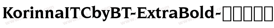 KorinnaITCbyBT-ExtraBold字体转换