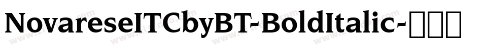 NovareseITCbyBT-BoldItalic字体转换