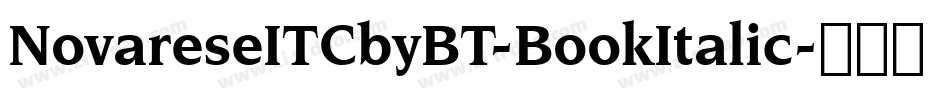 NovareseITCbyBT-BookItalic字体转换