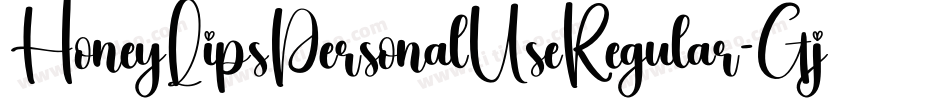 HoneyLipsPersonalUseRegular-GjBa字体转换