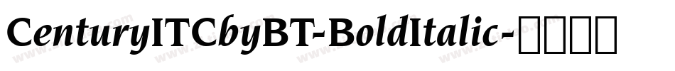 CenturyITCbyBT-BoldItalic字体转换