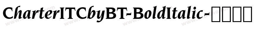 CharterITCbyBT-BoldItalic字体转换