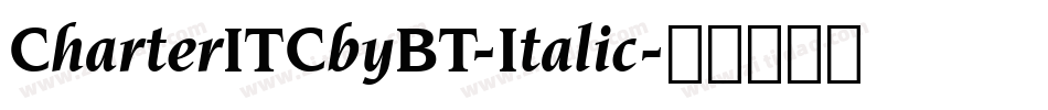 CharterITCbyBT-Italic字体转换