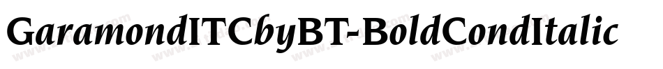 GaramondITCbyBT-BoldCondItalic字体转换