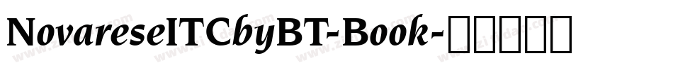 NovareseITCbyBT-Book字体转换