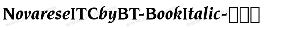 NovareseITCbyBT-BookItalic字体转换