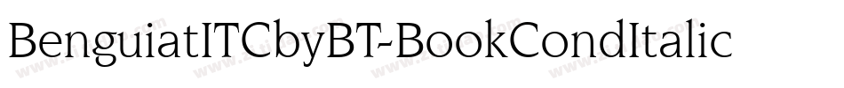 BenguiatITCbyBT-BookCondItalic字体转换